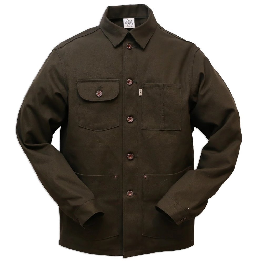 Railcar Fine Goods 12oz Canvas Chore Coat - Seaweed